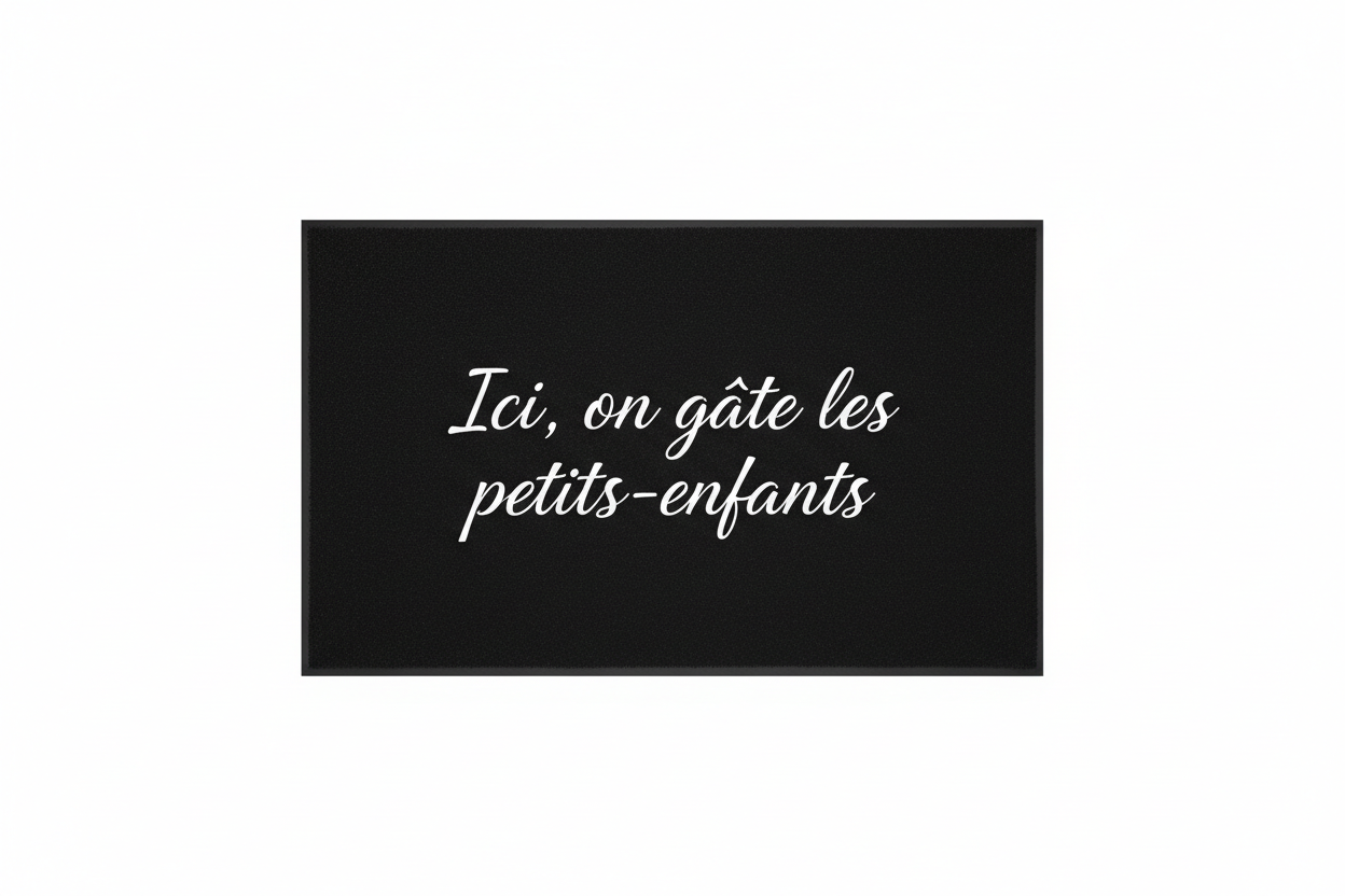Paillasson noir - Ici, on gâte les petits-enfants