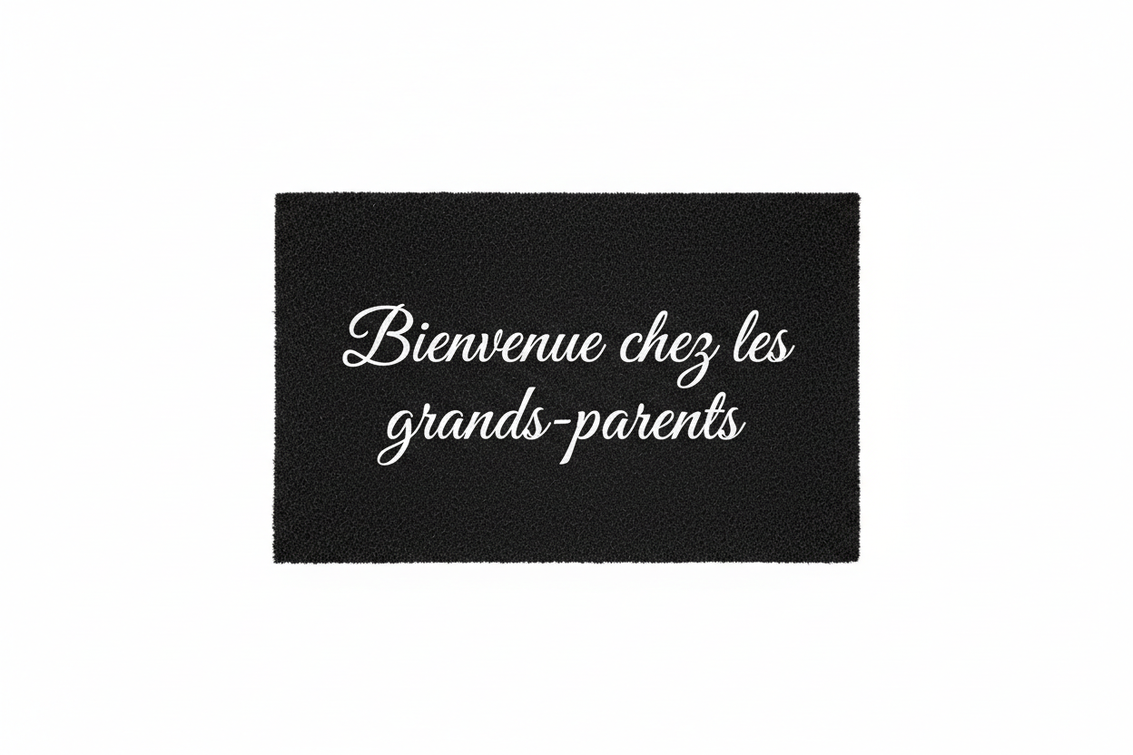 Paillasson noir - Bienvenue chez les grands-parents
